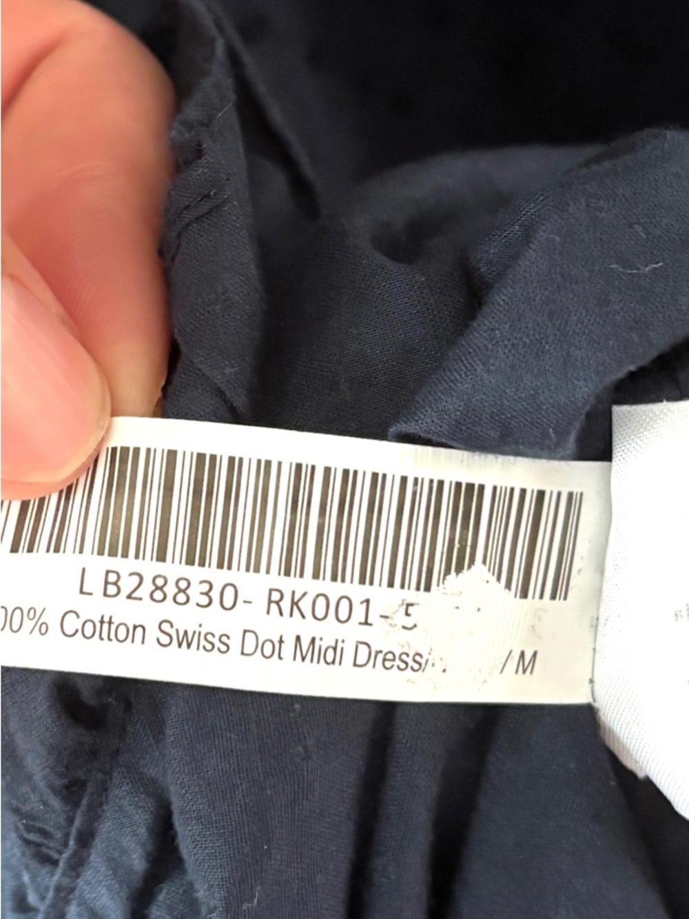 Quince 100% Cotton Swiss Dot Midi Dress Navy Medium NWOT - Picture 14 of 14